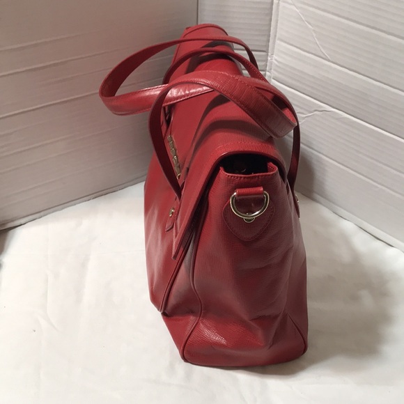 Elaine Turner snake embossed leather satchel/tote bag - Picture 6 of 9